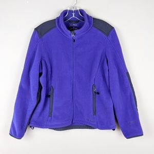 L.L. Bean | Purple Fleece Patch Jacket-E78